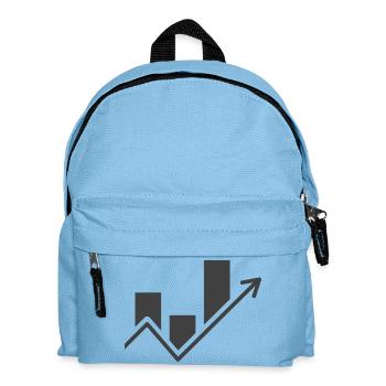 Börse - Aktienverlauf - Kinder Rucksack - Hellblau - Vorne