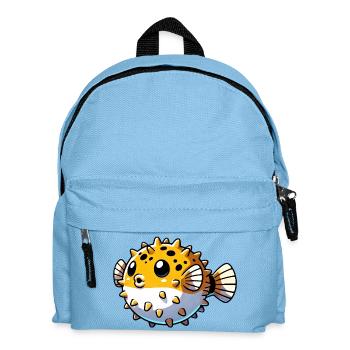 Kugelfisch - Kinder Rucksack - Hellblau - Vorne