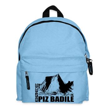 Piz Badile, Mountain, Mountains, Switzerland, Bregaglia, Alps - Kids' Backpack - light blue - Front