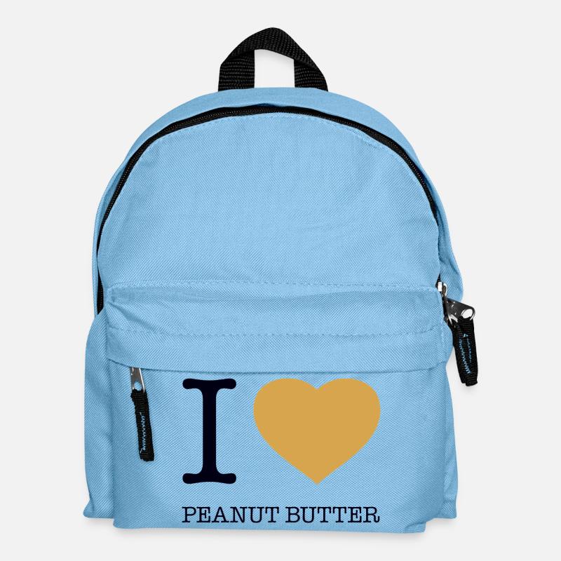 I LOVE PEANUT BUTTER - Kinder Rucksack - Hellblau