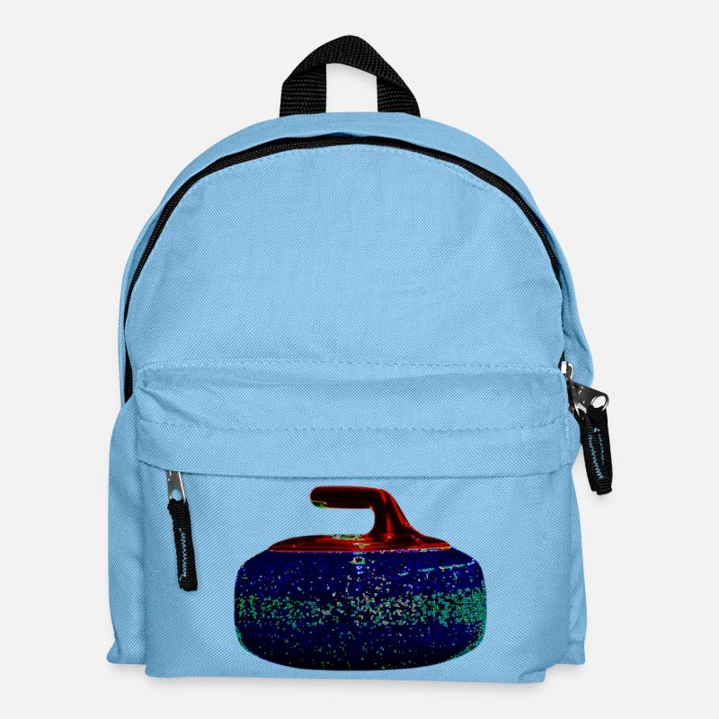 Curling rockt! - Kinder Rucksack - Hellblau