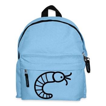 Regenwurm - Kinder Rucksack - Hellblau - Vorne