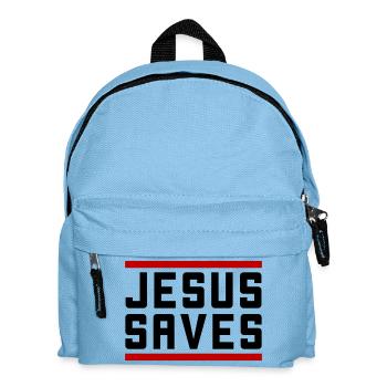 Jesus Rettet Christlich - Kinder Rucksack - Hellblau - Vorne