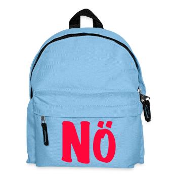 Nö - Bin dagegen - Null Bock  - Kinder Rucksack - Hellblau - Vorne