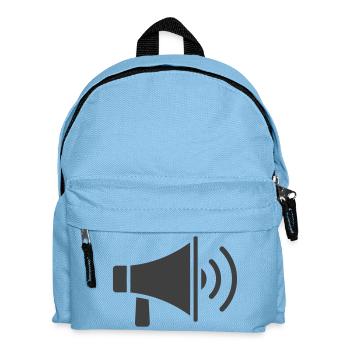 Megaphone Icon Design - Kids' Backpack - light blue - Front