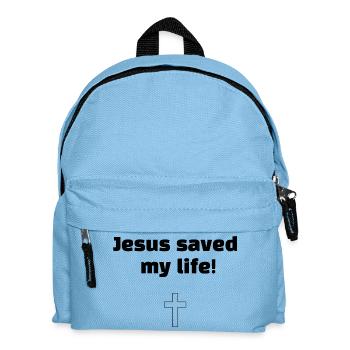 Jésus m’a sauvé la vie - Sac à dos Enfant - bleu clair - Devant