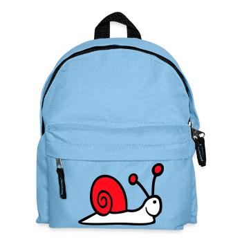 Schnecke Schneckenhaus niedlich süß glücklich Cool - Kinder Rucksack - Hellblau - Vorne