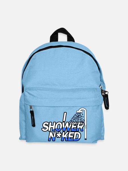 In the Shower N*ked - Kids' Backpack - light blue
