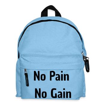 No Pain No Gain - Kids' Backpack - light blue - Front