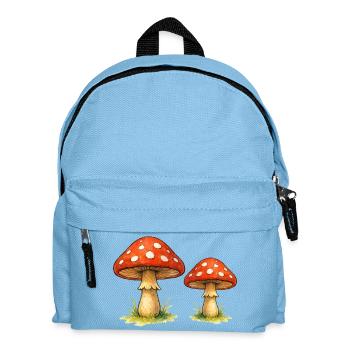 Rote Fliegenpilze im Gras - Kinder Rucksack - Hellblau - Vorne