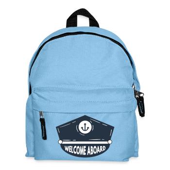 Nautic Design Welcome Aboard Anchor Patch Cap Navy - Kids' Backpack - light blue - Front