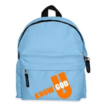 Known God Bold Typography - Kids' Backpack - light blue - Front