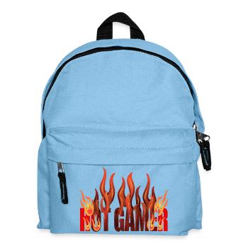 Hot Gamer Flame Design - Kinder Rucksack - Hellblau - Vorne