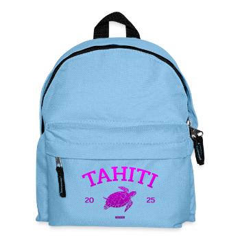 Tahiti - Tortue - Polynésie française - Schildkröte - Sac à dos Enfant - bleu clair - Devant