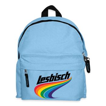 Lesbian Rainbow Pride LGBTQ CSD Love Is Love - Kids' Backpack - light blue - Front