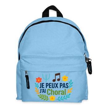 Je peux pas j'ai Choral - Sac à dos Enfant - bleu clair - Devant