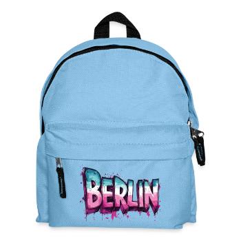Berlin Graffiti Font Street Art Urban Style - Kids' Backpack - light blue - Front