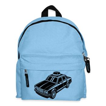 Polizeiauto - Kinder Rucksack - Hellblau - Vorne