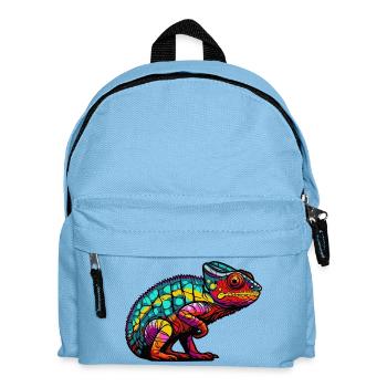 Chamäleon Tier - Kinder Rucksack - Hellblau - Vorne