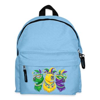 Capybara Maskenfest Trio Mardi Gras - Kinder Rucksack - Hellblau - Vorne