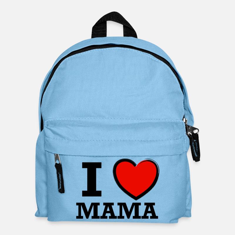 I love Mama  - Kinder Rucksack - Hellblau
