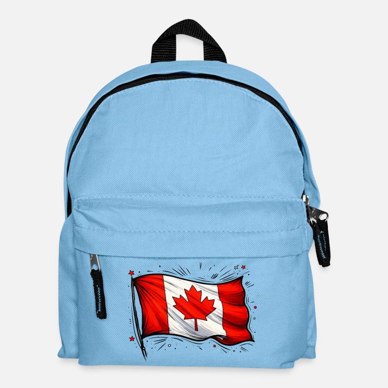 Canada Flag - Kids' Backpack - light blue