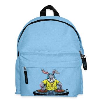 DJ Ostern Ei Party Disco Musik Rave Osterhase - Kinder Rucksack - Hellblau - Vorne
