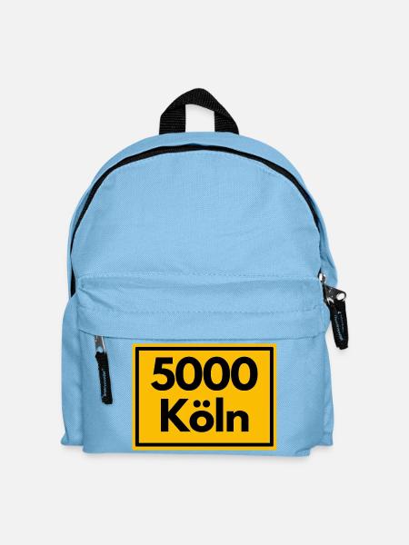 ALTE POSTLEITZAHL PLZ RETRO 5000 KÖLN - DOMSTADT - Kinder Rucksack - Hellblau