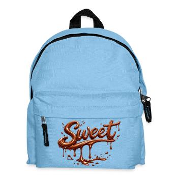 Sweet Schriftzug aus Schokolade - Kinder Rucksack - Hellblau - Vorne