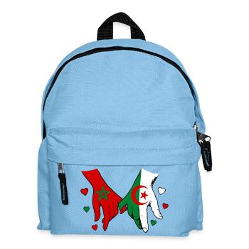 Mains du Maroc et des drapeaux Algériens - Sac à dos Enfant - bleu clair - Devant