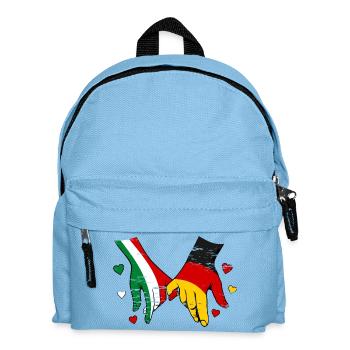 Italy Germany Flag Holding Hands Used - Kids' Backpack - light blue - Front