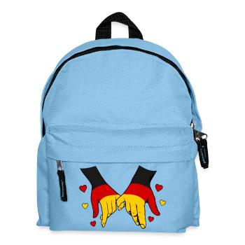 Drapeau allemand main dans la main - Sac à dos Enfant - bleu clair - Devant