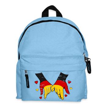 Germany flag holding hands used - Kids' Backpack - light blue - Front