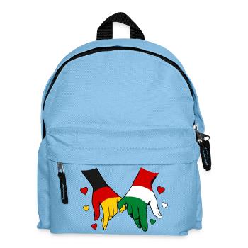 Allemagne et Hongrie Drapeau main dans la main - Sac à dos Enfant - bleu clair - Devant
