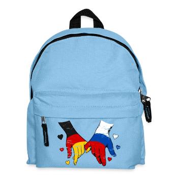 Le drapeau Allemagne-Russie se tenant la main - Sac à dos Enfant - bleu clair - Devant
