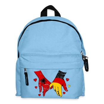 Albania Germany Flag Holding Hands used - Kids' Backpack - light blue - Front
