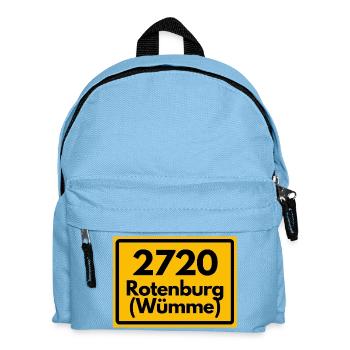 OLD POSTCODE ZIP CODE RETRO 2720 ROTENBURG WÜMME! - Kids' Backpack - light blue - Front