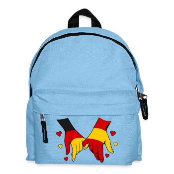 Deutschland_Spanien_Flagge_Haendehalten - Kids' Backpack - light blue - Front