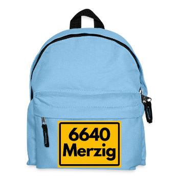 ALTE POSTLEITZAHL PLZ RETRO 6640 MERZIG HEIMAT - Kinder Rucksack - Hellblau - Vorne