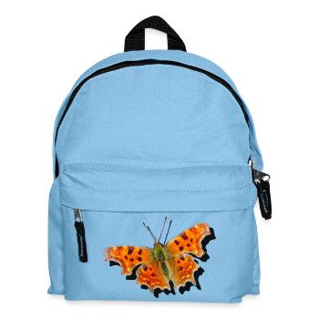 Orange Schmetterling C-Falter - Kinder Rucksack - Hellblau - Vorne