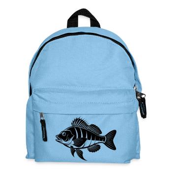Warum Fisch - Kinder Rucksack - Hellblau - Vorne