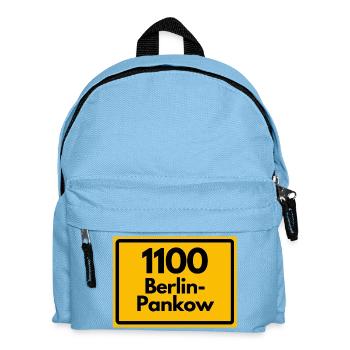 ALTE POSTLEITZAHL PLZ RETRO 1100 BERLIN PANKOW  - Kinder Rucksack - Hellblau - Vorne