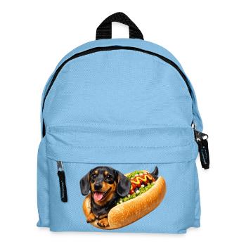Teckel en hot-dog - Sac à dos Enfant - bleu clair - Devant