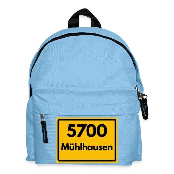 ALTE POSTLEITZAHL 5700 MÜHLHAUSEN HEIMATSTOLZ - Kinder Rucksack - Hellblau - Vorne