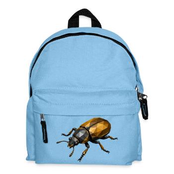Geometrisches Low-Poly Insekt - Kinder Rucksack - Hellblau - Vorne