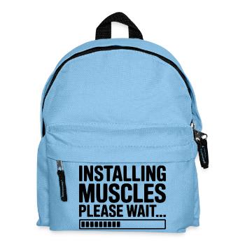 Installer des muscles, veuillez patienter... - Sac à dos Enfant - bleu clair - Devant