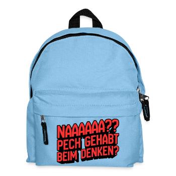 Naaaaa? Pech gehabt beim Denken - Kinder Rucksack - Hellblau - Vorne