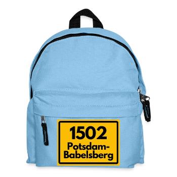 ALTE POSTLEITZAHL 1502 POTSDAM-BABELSBERG OSTALGIE - Kinder Rucksack - Hellblau - Vorne