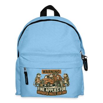Trash collection team - Kids' Backpack - light blue - Front