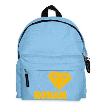 Ronan als Diamant - Kinder Rucksack - Hellblau - Vorne